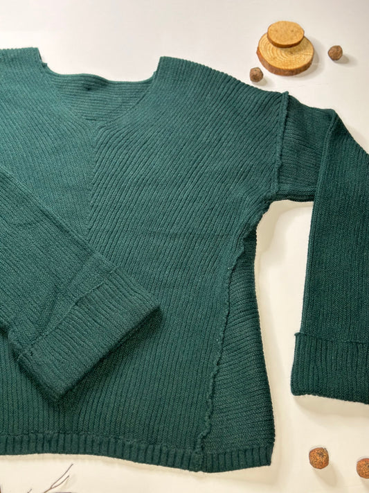 Dark Green Oversized Sweater